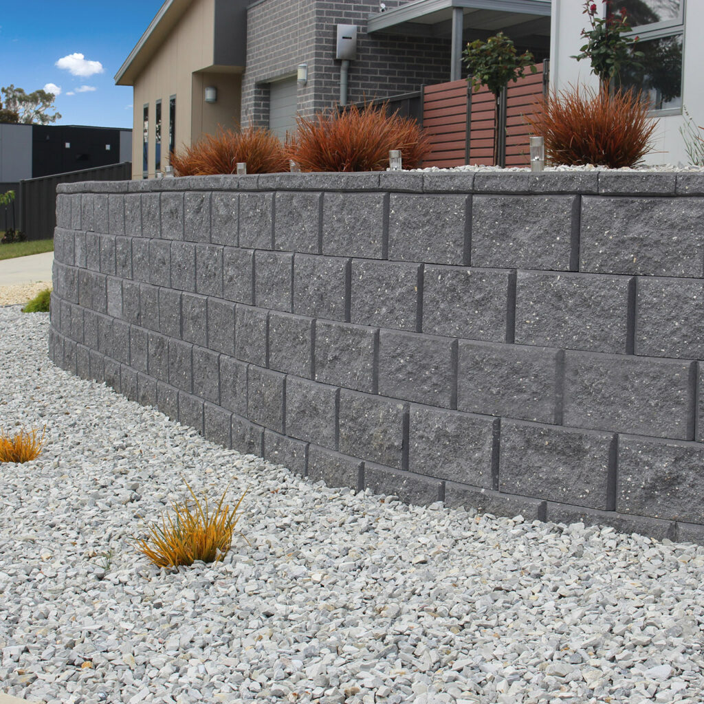 Textured Easy Lock Block | Retaining Wall | Charcoal